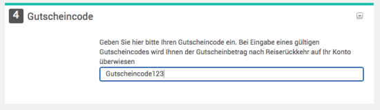 Gutschein einlösen